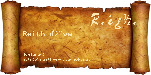 Reith Éva névjegykártya